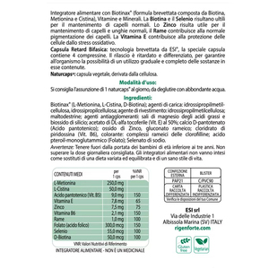 Tabletas Herbales Naturales Italianas Premium, Suplemento Alimenticio con Vitaminas, Minerales y Biotinax para el Cabello y Uñas de Adultos - Product Image 4