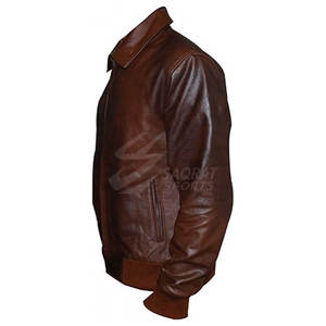Chaqueta Bomber de Cuero Vacuno para Hombre, Transpirable e Impermeable, de Marca Privada, para Uso en Exteriores, Cómoda para el Invierno, con Logotipo Frontal, al Mejor Precio - Product Image 3