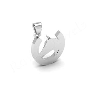 Good Quality Wholesale 925 Sterling Silver Horse <b>Shoe</b> Pendant 26x20mm Creative Lucky <b>Charm</b> Setting Quality Lady Gift From India - Product Image 4
