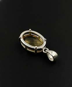 Pendentif en argent sterling 925 fait à la main avec citrine jaune, bijoux tendance, cadeau pour enfants avec pierre précieuse - Product Image 2