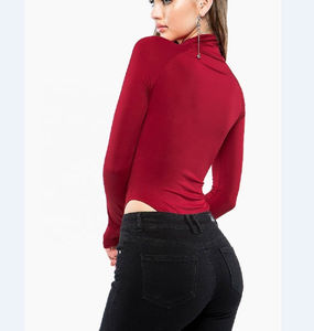 Combinaison moulante sans manches à col roulé et taille haute pour femme, en spandex/polyester, fabriquée au Pakistan - Product Image 6