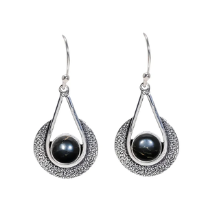 High Quality Unique Design 925 Sterling Silver Copper Black Turquoise Handmade Boho Women Drop Dangle <b>Earring</b> Factory Price - Product Image 1