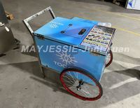 Chariot à glaces contemporain avec congélateur, chariot à boissons froides, chariot à glace, chariot à eau glacée