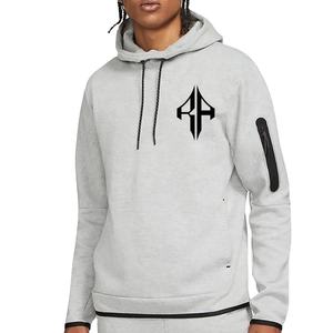 เสื้อฮู้ดแบบสวมหัวของผู้ชายสีพื้นผ้าคอตตอน100% สกรีนลายผ้าไหมวัสดุผ้าคอตตอนคุณภาพสูงออกแบบโลโก้ได้ตามต้องการ - Product Image 1