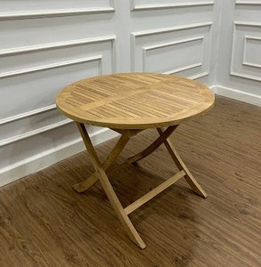 MESA REDONDA MADERA TECA PLEGABLE JARDIN 120 CM - Product Image 1