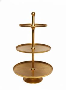 Gold Tiered Star Tray Metal Cupcake Stand Antique Brass 3 Tier Dessert Display Tower for Christmas Wedding Party Decor Star Tier - Product Image 2