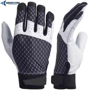 Gants de frappeur de baseball unisexes pour adultes en cuir/cuir synthétique, couleur/taille personnalisable, légers, confortables, fermeture auto-agrippante - Product Image 1