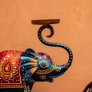 Set of 3 Upside Trunk <b>Elephants</b> with Tea Light Holders for Home <b>Decoration</b> - Product Image 2