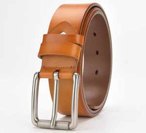 Hot Selling Classic Vintage Pin Buckle Full Grain Cowhide <b>Genuine</b> <b>Leather</b> <b>Belts</b> From Pakistan Comfortable Casual Use Luxury <b>Belt</b> - Product Image 6