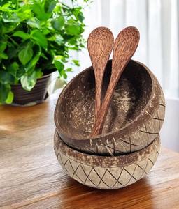 ชามสลัดมะพร้าวธรรมชาติ ชามเปลือกมะพร้าวทำมือรักษ์โลก - Product Image 4