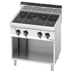 Table de cuisson infrarouge - 12,8 kW - 4 zones - avec étagère inférieure ouverte - Product Image 3