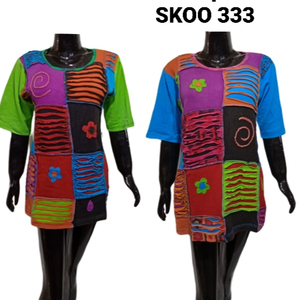 เสื้อสไตล์เนปาลสำหรับผู้หญิง,เสื้อดีไซน์ยืดหยุ่นเสื้อมีหลายสีสไตล์โบโฮอินเดีย - Product Image 1