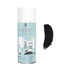 Aerosol de pintura de cerámica negra de 450Ml <span class=keywords><strong>para</strong></span> azulejos de bañera, Kit de acabado de Aerosol, papel tapiz de baño, encimera DIY <span class=keywords><strong>para</strong></span> pintura de revestimiento - Product Image 1