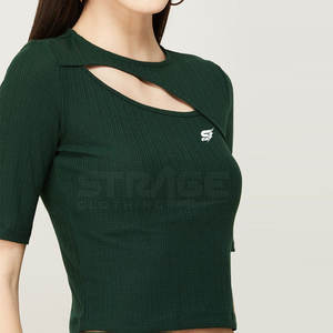 Camiseta Corta Ecológica y Cómoda para Mujer - Servicio OEM Personalizable de Alta Calidad - Product Image 4