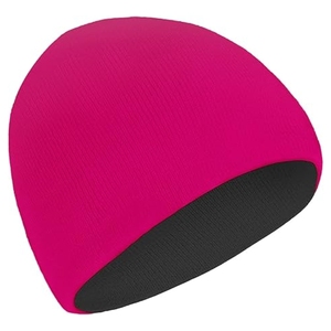 Bonnet pour femmes hommes chapeaux d'hiver réversibles unisexe à revers crâne bonnet en tricot avec logo personnalisé - Product Image 1