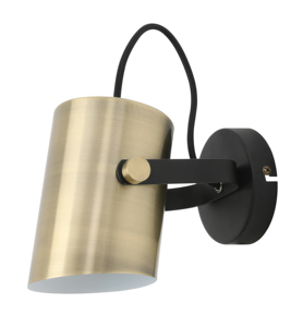 Applique da parete con cavo in tessuto dorato (F-Bright 2070922-D) - Product Image 1
