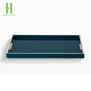 BEST SELLER Plateau de service rectangulaire de luxe en laque, de haute qualité, écologique, artisanal, pour restaurant et hôtel, fabriqué au Vietnam - Product Image 1