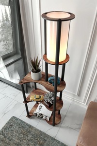 Nefiz nuova lampada da terra Estilo Dor Madran noce