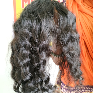 Venta al por mayor 100% Natural cutícula alineada largo Color negro ondulado mechones sin procesar indio Remy estilo de pelo de onda de agua - Product Image 4