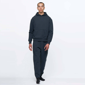 Vert foncé Mens Warm Heavyweight Fleece Sweatsuit Thick and Isolé Pullover and Sweatpants Set for Winter Casual Style - Product Image 2