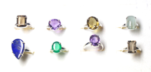 Anillo hecho a mano de Plata de Ley 925 al por mayor con piedras preciosas naturales, joyería fina de La India - Product Image 2