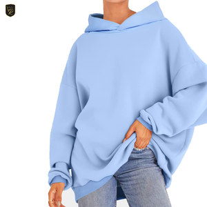 <b>Women's</b> 100% Cotton <b>Baggy</b> Hoodies Oversized Loose Fit Pullover Winter Eco-Friendly Breathable Casual Wear Wholesale Knitted - Product Image 6