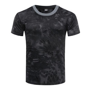 Camisetas personalizadas de algodón sólido para hombre, camiseta de manga corta transpirable de secado rápido para exteriores, camisetas de camuflaje para senderismo y caza - Product Image 5