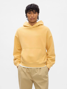 Sudadera con Capucha de Invierno para Hombre, 100% Algodón, Personalizada, de Alta Calidad, ODM OEM |   Ropa Urbana Anti-Pilling de Estilo Informal, Teñida en Color Liso, Sin Cordones - Product Image 5
