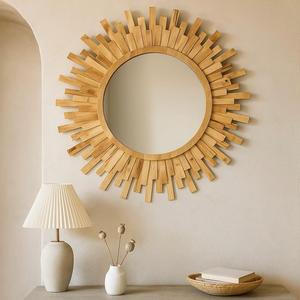 Espejo de pared de ratán elegante y duradero para dormitorio y sala de estar - Product Image 4