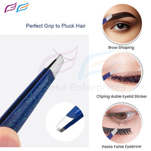 <b>Glitter</b> Color Brow Tweezers Eyebrow Custom Color Durable Beauty Tweezer Private Label Cosmetic Tools Manufacturer OEM ODM - Product Image 4