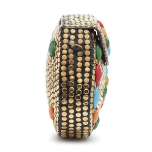 Bolso de noche de metal de gama alta para mujer con cierre magnético seguro Embrague de diseñador elegante construcción de hierro duradera y brillante - Product Image 2