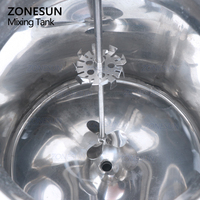 ZONESUN 100L pneumatique en acier inoxydable désodorisants parfum fluide cosmétique Production industrielle Machine d'agitation réservoir de mélange