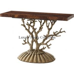 Fancy Design Metal <b>Console</b> <b>Table</b> <b>Gold</b> Color Shiny Polished Handcrafted Wall Side <b>Table</b> Unique Stylish Home Furniture Supplies - Product Image 6