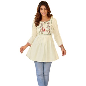 Heavy Rayon Club Fancy Western Short <b>Kurti</b> with Embroidery Patterns Collection - Product Image 1