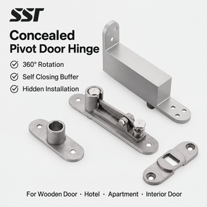 Bisagra Oculta para Puerta Pivotante con Rotación de 360 Grados y Cierre Automático para Puertas de Madera, Herraje Oculto - Product Image 1