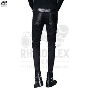 Personalizar pantalón de cuero de alta calidad para los hombres Diseño de logotipo personalizado Uso diario de cuero Color personalizado pantalón de cuero para los hombres - Product Image 2