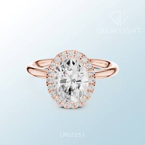 แหวนทรงวงรีคุณภาพสูง ผลิตตามสั่ง ได้รับการรับรองจาก IGI ดีไซน์หรูหรา งานฝีมือประณีต สำหรับผู้ซื้อขายส่งและนักสะสมเครื่องประดับ - Product Image 3