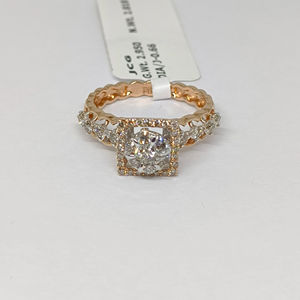 Bagues de fiançailles élégantes et légères pour femmes, diamants élégants en or rose cultivés en laboratoire, design à la mode - Product Image 1