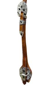 Cabecera de cuero de una oreja ecuestre occidental elegante de alta calidad bordado tallado a mano precio al por mayor para montar a caballo - Product Image 6