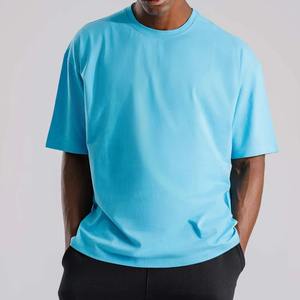 Venta al por mayor 100% algodón de manga corta Camisetas para hombres de secado rápido transpirable cuello redondo deportes camiseta Casual en blanco - Product Image 1