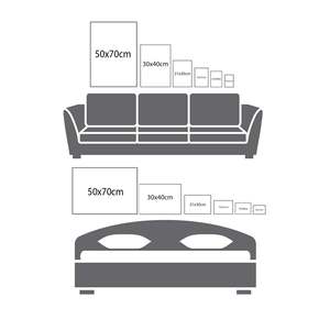 ชุดโปสเตอร์วันเกิด3ชิ้นชุดภาพวาดโรงเรียนพ่อมดสีดำมีกรอบ - Product Image 6