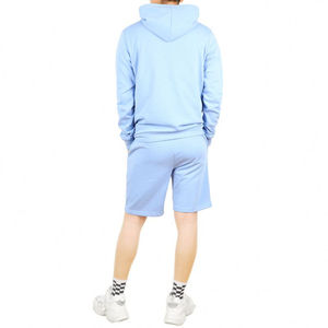 Sudaderas con Capucha y Pantalones Cortos Deportivos Casuales de Verano para Hombre, al por Mayor, Transpirables, con Logotipo Personalizado Impreso y Bordado, de Poliéster/Algodón - Product Image 5