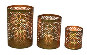 Petits bougeoirs et porte-bougie en laiton faits à la main de luxe avec un design unique découpé au laser pour Noël, Pâques et la décoration intérieure toute l'année - Product Image 2