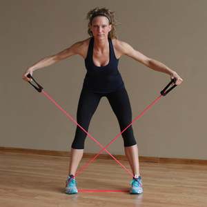 Prism Fitness Cable Resistance Band Bundle 400-160-006-1 20 40 60 Pound Capacity Made of Durable Nylon - Product Image 3