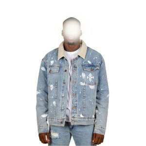 Chándal de Mezclilla de Invierno con Cuello Alto, Color Personalizado, Servicio OEM/ODM, 100% Algodón de Alta Calidad para Hombre - Product Image 1