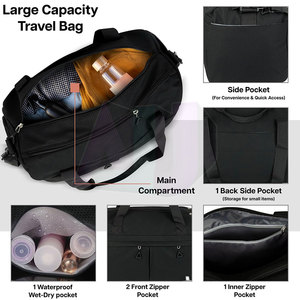 Sac de voyage polyvalent adapté au travail, aux voyages, au sport et aux activités quotidiennes avec une construction durable et un espace de rangement - Product Image 3