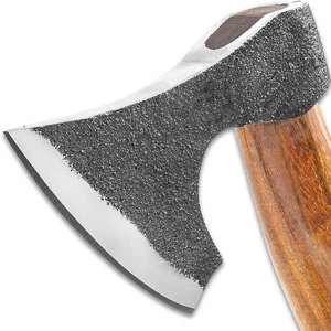 Cabeza de hacha de acero de alto carbono hecha a mano profesional de fábrica de cubiertos OEM ODM personalizada al por mayor con mango de madera para acampar - Product Image 4