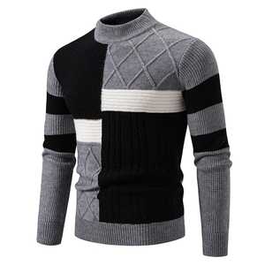 2025 haute qualité hommes rayé décontracté chaud pull haut en tricot pour automne hiver nouveaux vêtements - Product Image 5