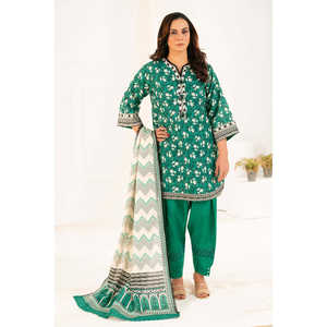 K-52065 Vestido pakistaní Salwar Kameez de algodón Khaddar estampado de 3 piezas para festivales y ropa étnica con dupatta - Product Image 2