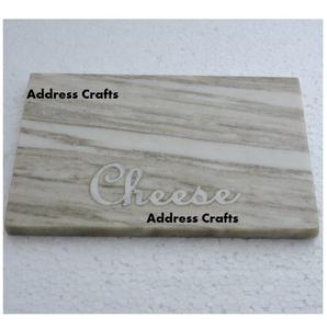 เขียงทรงสี่เหลี่ยมผืนผ้าหินอ่อนและเรซินแผ่นรองชีสใช้สำหรับอาหารเช้าดีไซน์ล่าสุด - Product Image 6